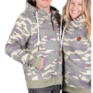 Wanakome Hoodie Camo Full‎ Zip Mens XL Outdoor Made in Turkey